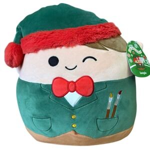 Squishmallows Elf Plush Toy "Jangle" with Red and Green Outfit 12" NWT